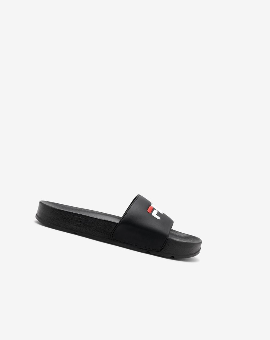 Fila Drifter Chanclas Sandals Negras Rojas Blancas | 24KUFZSCI