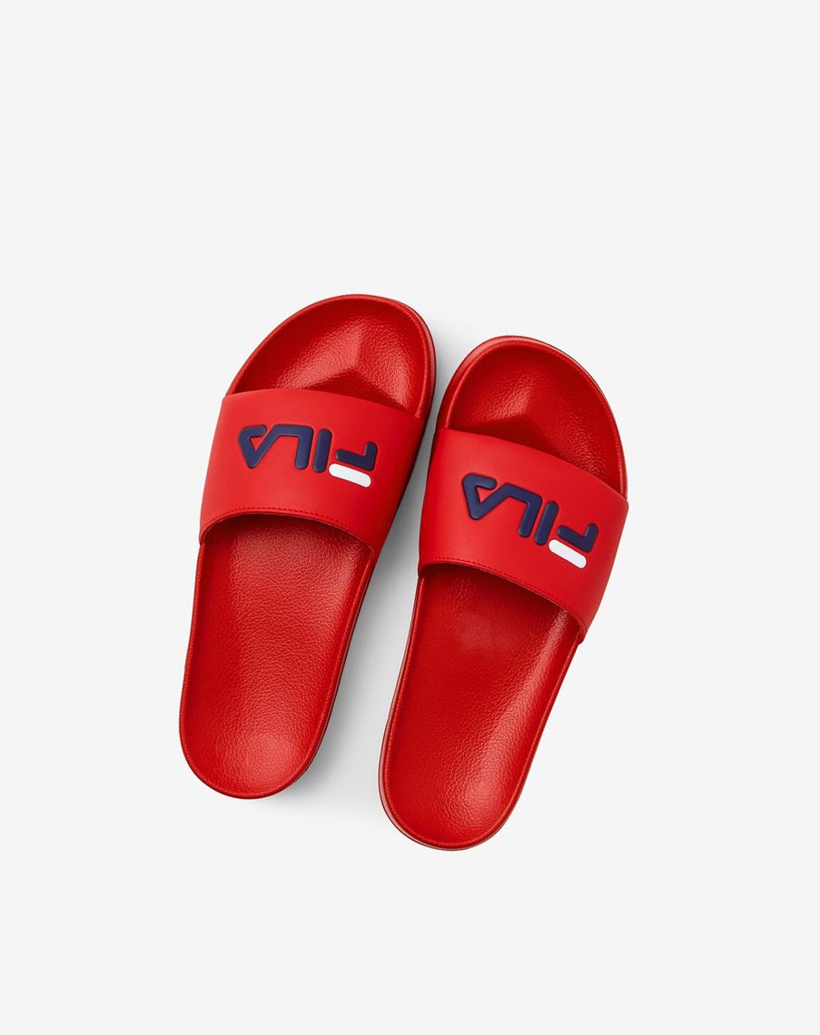 Fila Drifter Chanclas Sandals Rojas Azul Marino Blancas | 16EWCUPAH