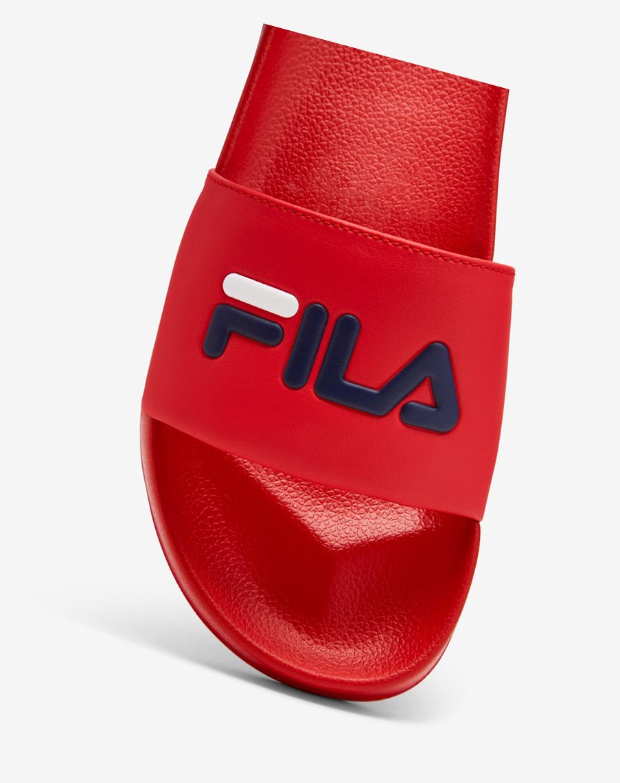 Fila Drifter Chanclas Sandals Rojas Azul Marino Blancas | 16EWCUPAH