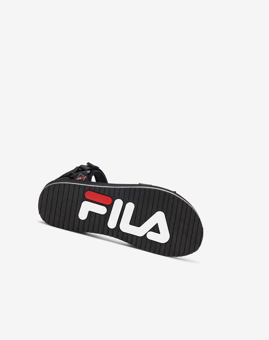 Fila Drifter Dns '90s Chanclas Sandals Negras Blancas Rojas | 68BIOXNWF