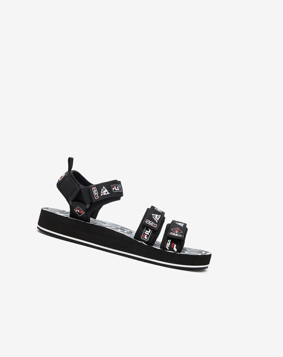 Fila Drifter Dns '90s Chanclas Sandals Negras Blancas Rojas | 68JOPARXL