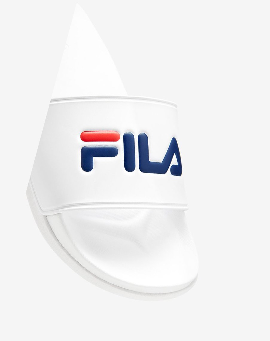 Fila Drifter Luxe Chanclas Sandals Blancas Azul Marino Rojas | 93FLRYIOG