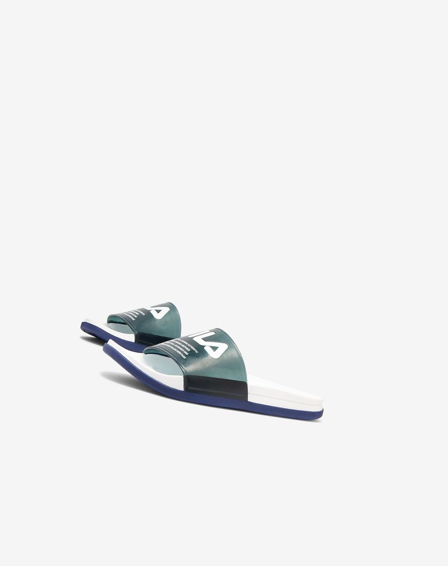 Fila Drifter Luxe Clear Chanclas Sandals Azul Marino Blancas Azul Marino | 98AEXCDSO