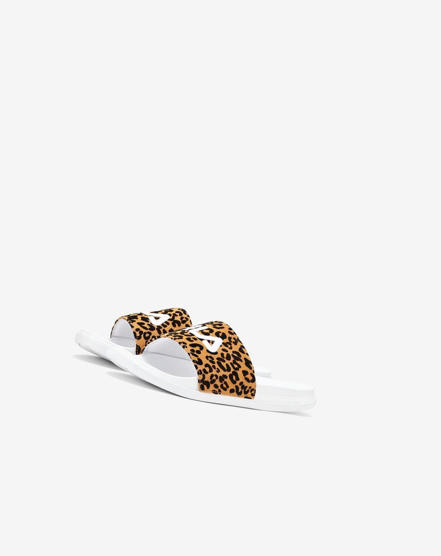 Fila Drifter Luxe Wild Chanclas Sandals Blancas Blancas Leopardo | 06UEMBTHI