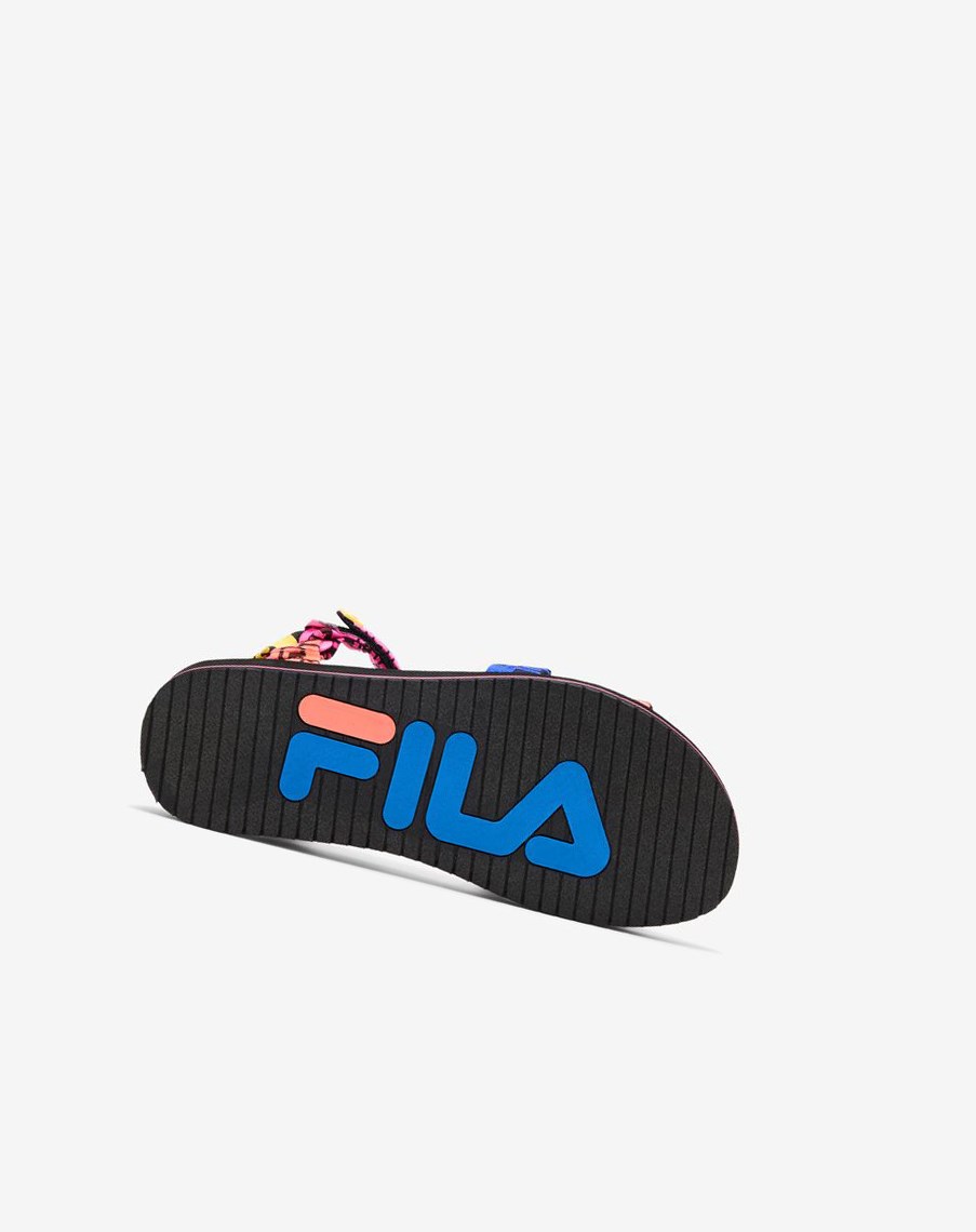 Fila Drifter Ts Bandana Sandals Negras Azules | 04YZUBDJH