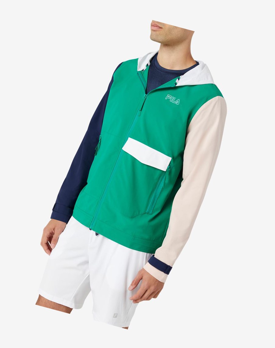 Fila Dutton Woven Viento Jacket Verde Rosas | 51THAZMJW