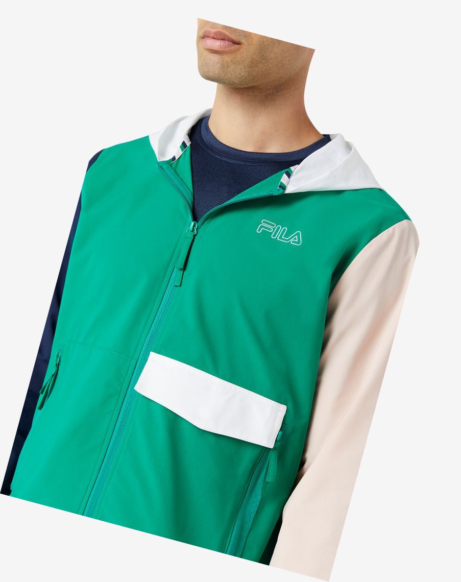 Fila Dutton Woven Viento Jacket Verde Rosas | 51THAZMJW