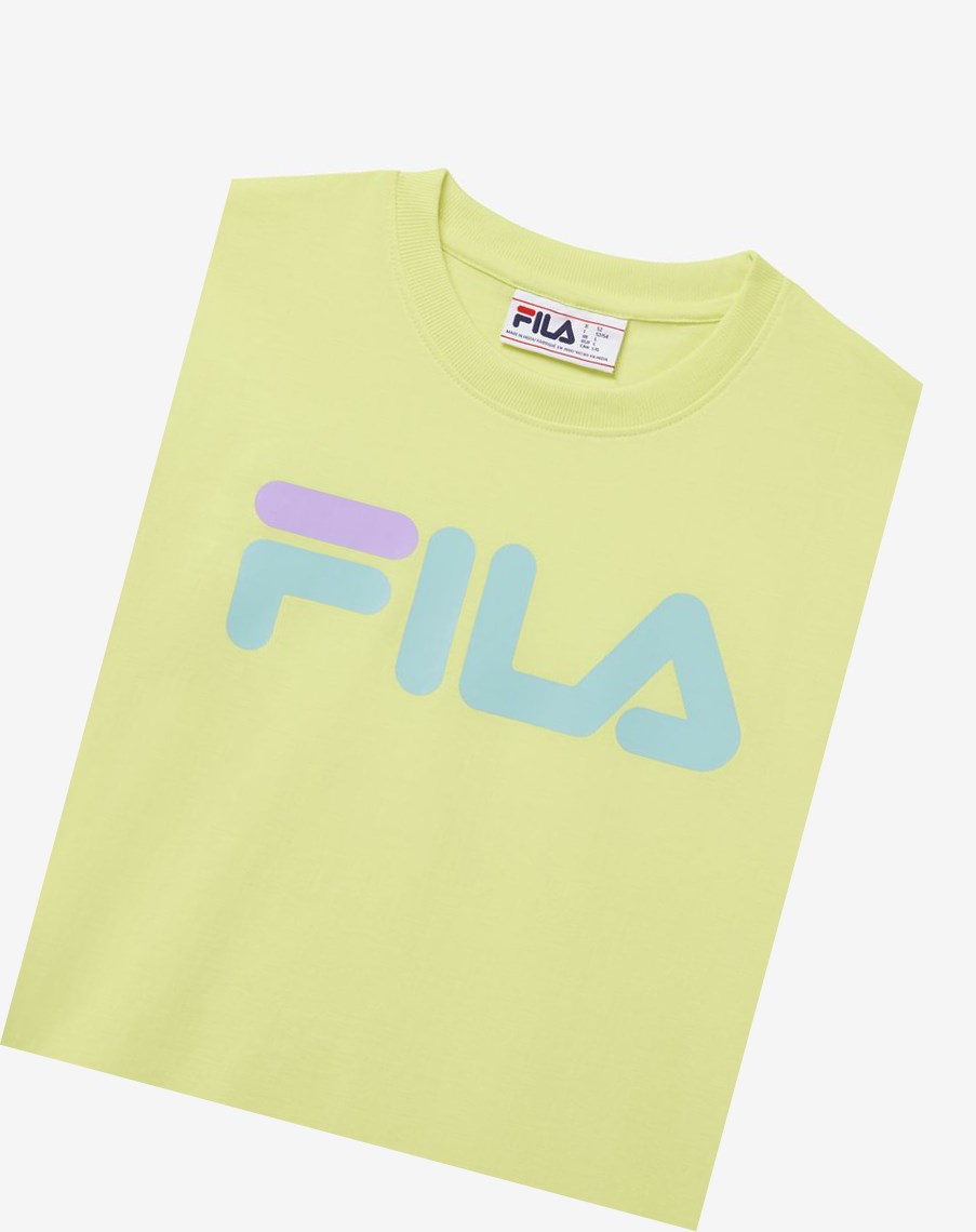 Fila Eagle Tee Amarillo | 49ZSJTQYM