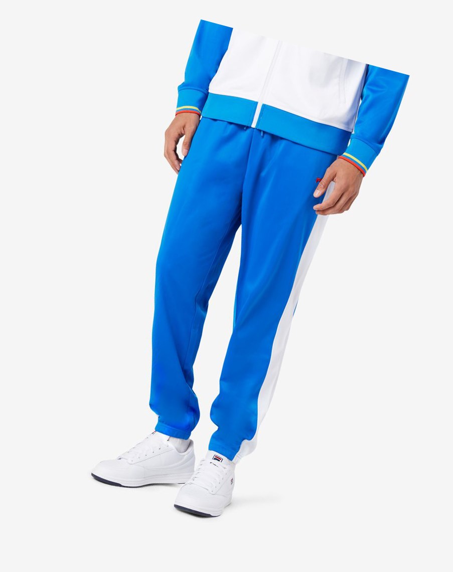 Fila Ecuador Pista Pant Azules Blancas Rojas | 29LFXNRUW