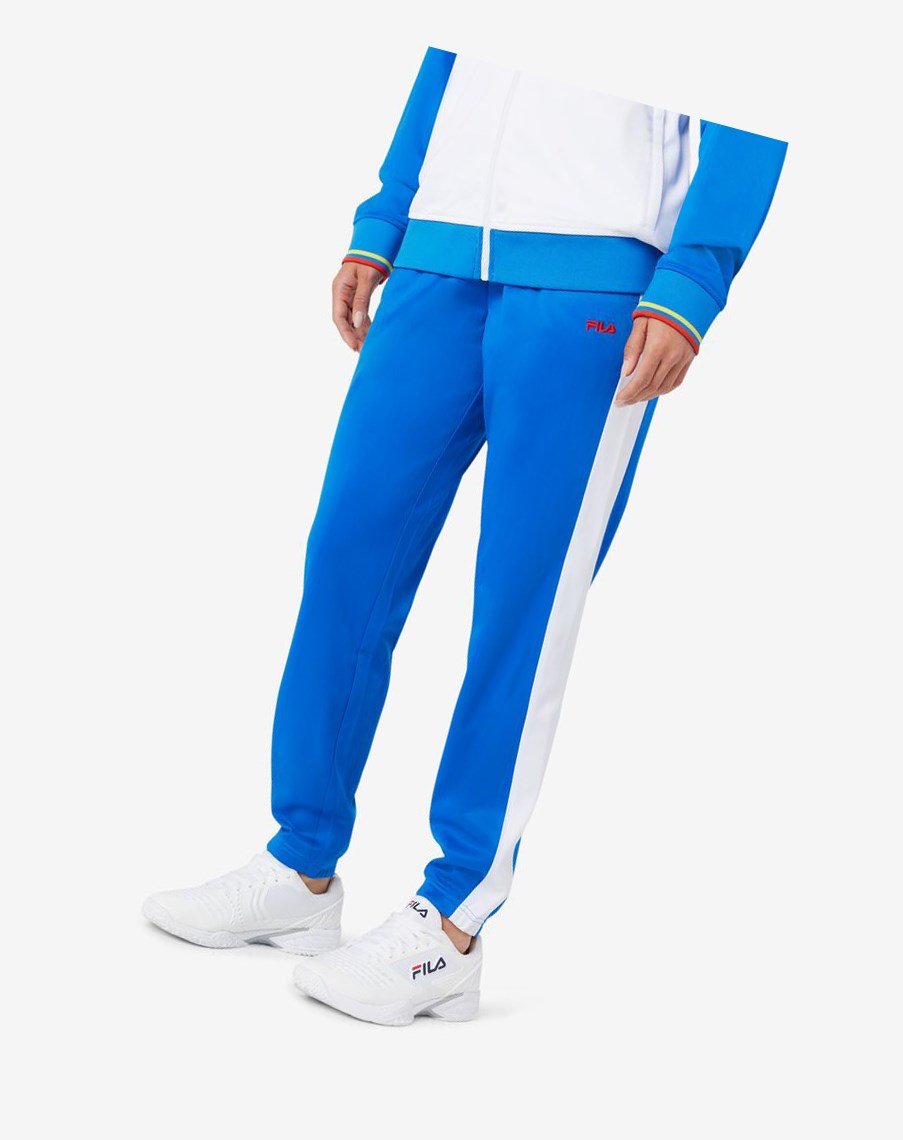 Fila Ecuador Pista Pant Azules Blancas Rojas | 86EBOQWCV