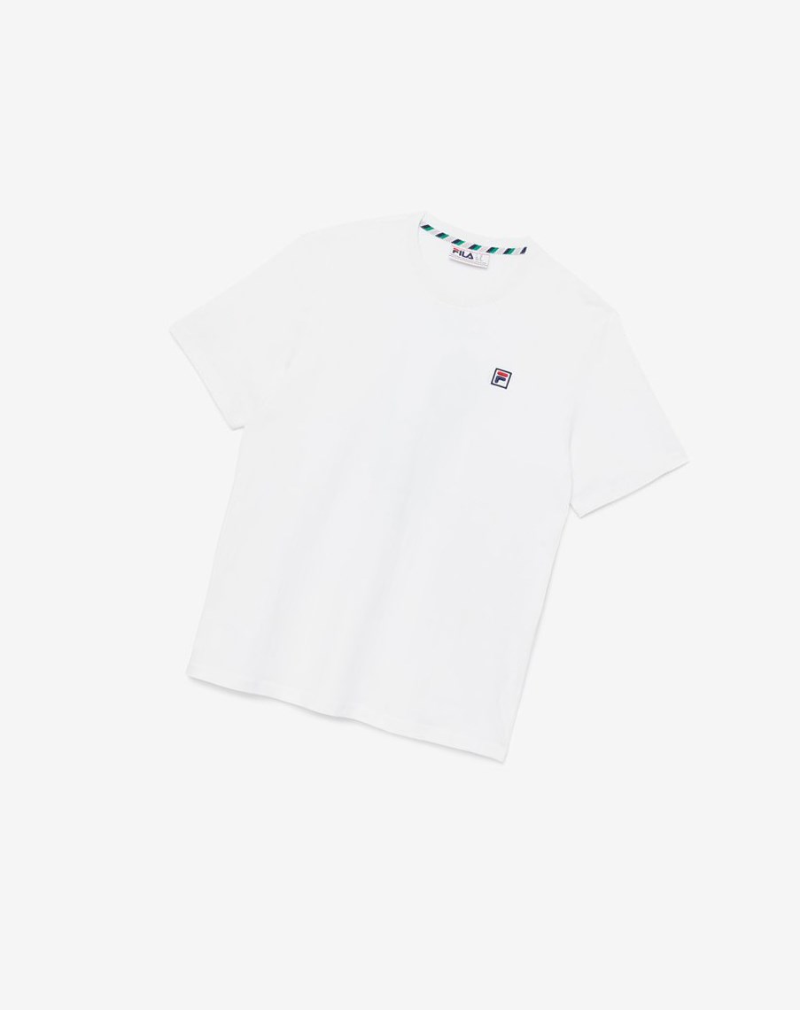 Fila Edgecumbe Corta Sleeve Tee Blancas Verde | 26MWQLGVE