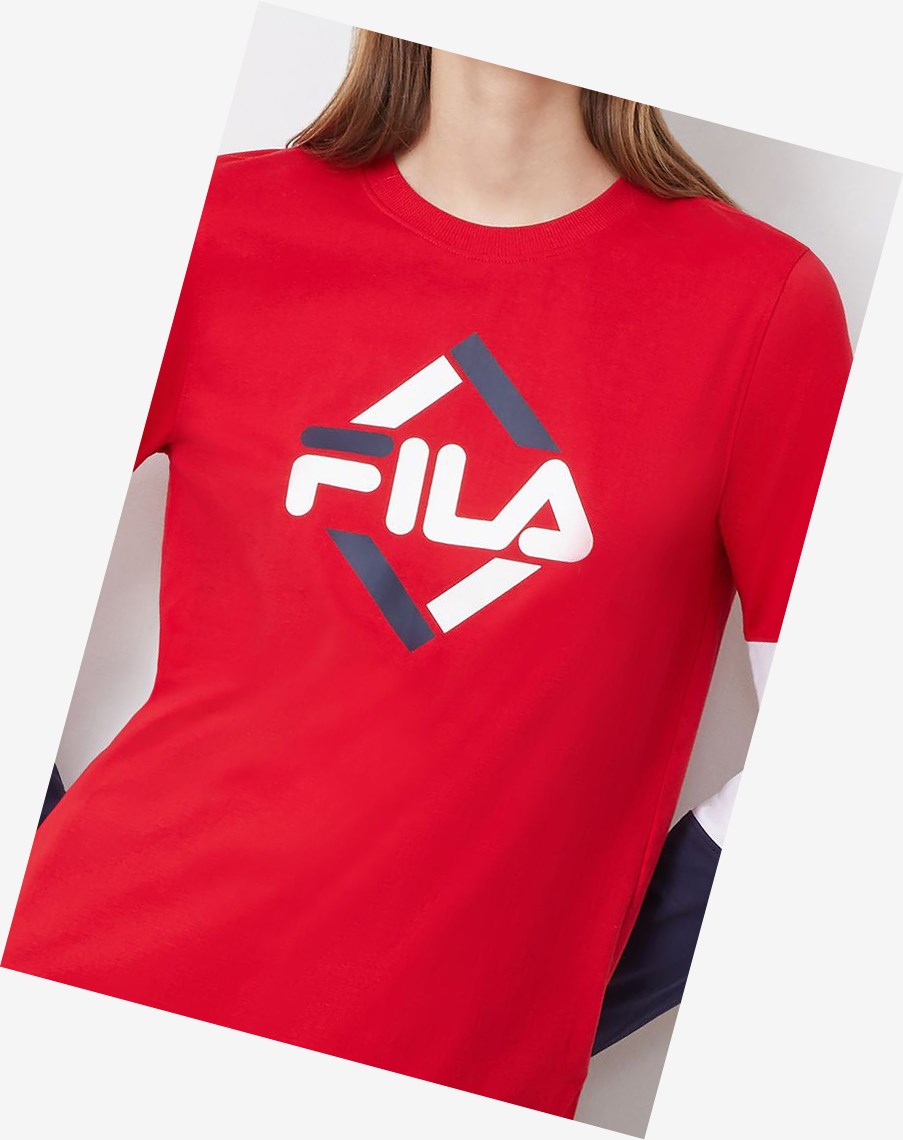 Fila Edwina Longsleeve Tee Cred/Wht/Peac | 05EFHOGVX