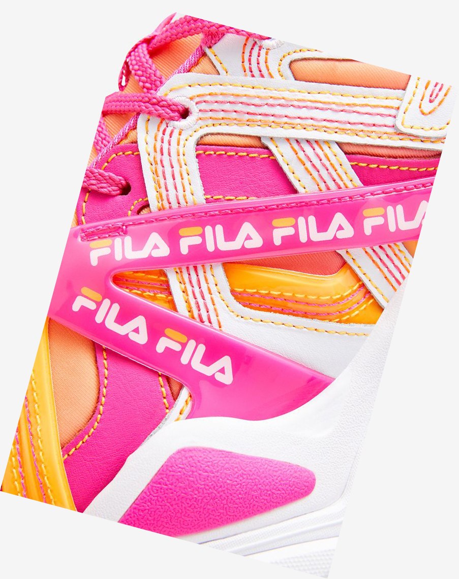 Fila Electrove 2 Stitch Sneakers Blancas Rosas Naranjas | 30MJCLWAZ