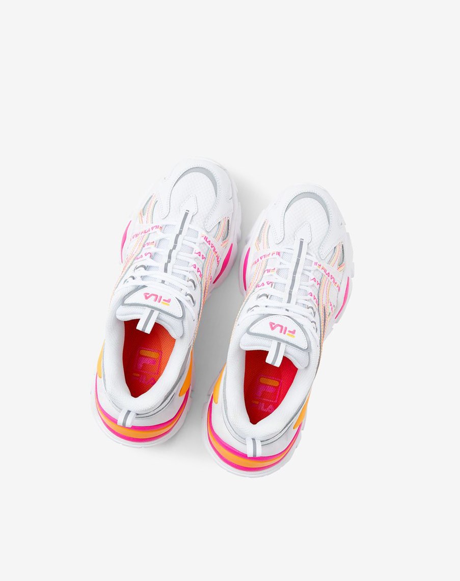 Fila Electrove Stitch Sneakers Blancas Rosas Naranjas | 63NCHROPB