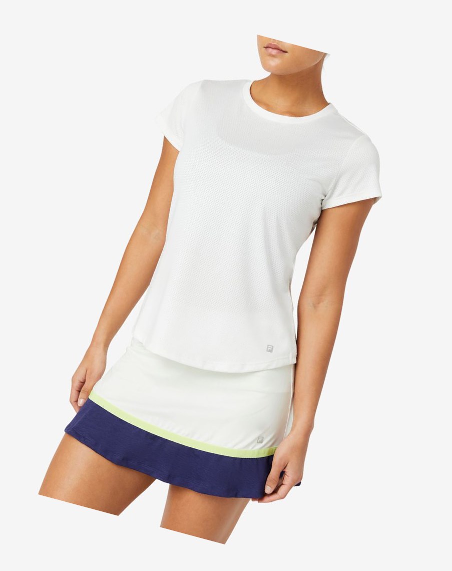 Fila Essentials Corta Sleeve Top Blancas | 65KBEVYRF