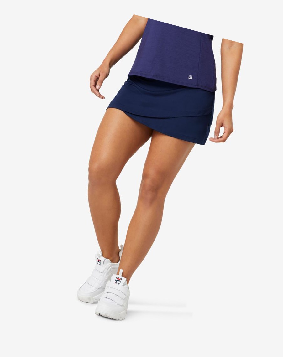 Fila Essentials Tiered Skort Azul Marino | 60RHVOCGL