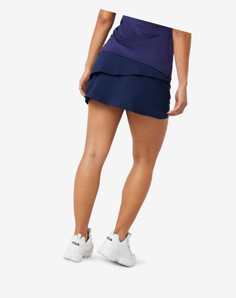 Fila Essentials Tiered Skort Azul Marino | 60RHVOCGL