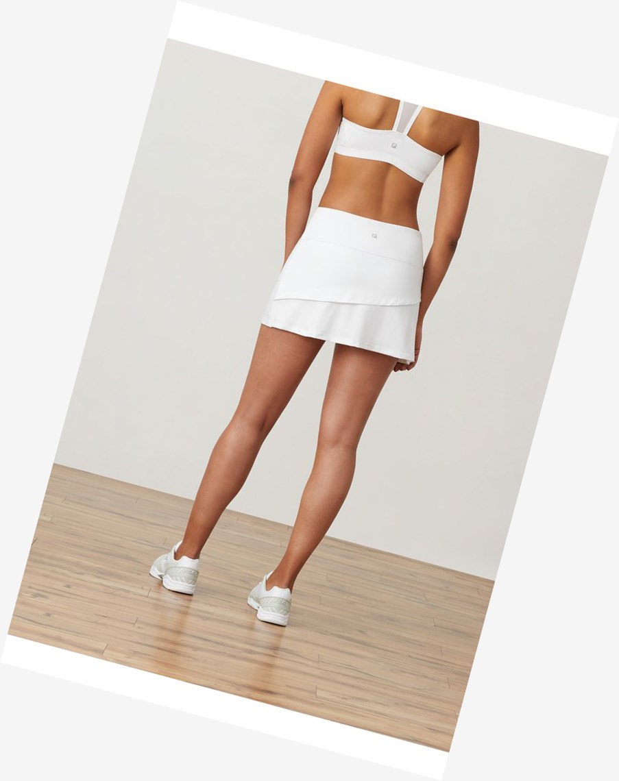 Fila Essentials Tiered Skort Blancas | 04EVMPZDK