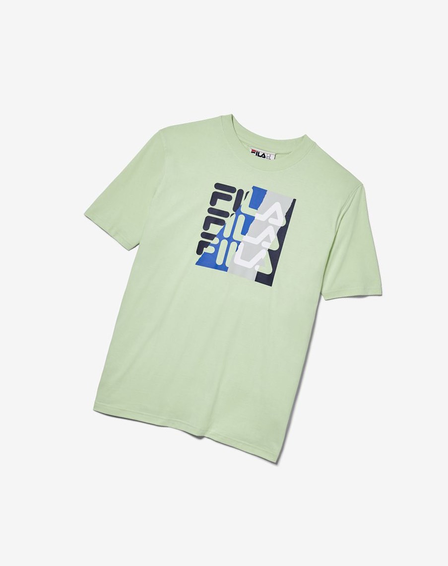 Fila Eston Estampadas Tee Verde | 34CABYNWQ