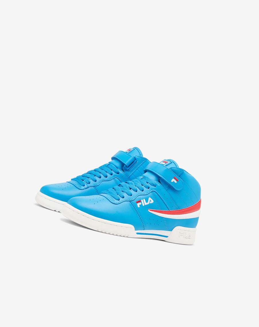 Fila F-13 Mid Tenis Shoes Azules Rojas Blancas | 39VDXKSLP