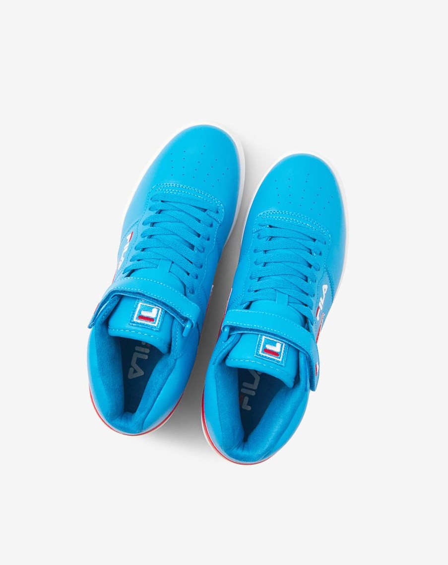 Fila F-13 Mid Tenis Shoes Azules Rojas Blancas | 39VDXKSLP