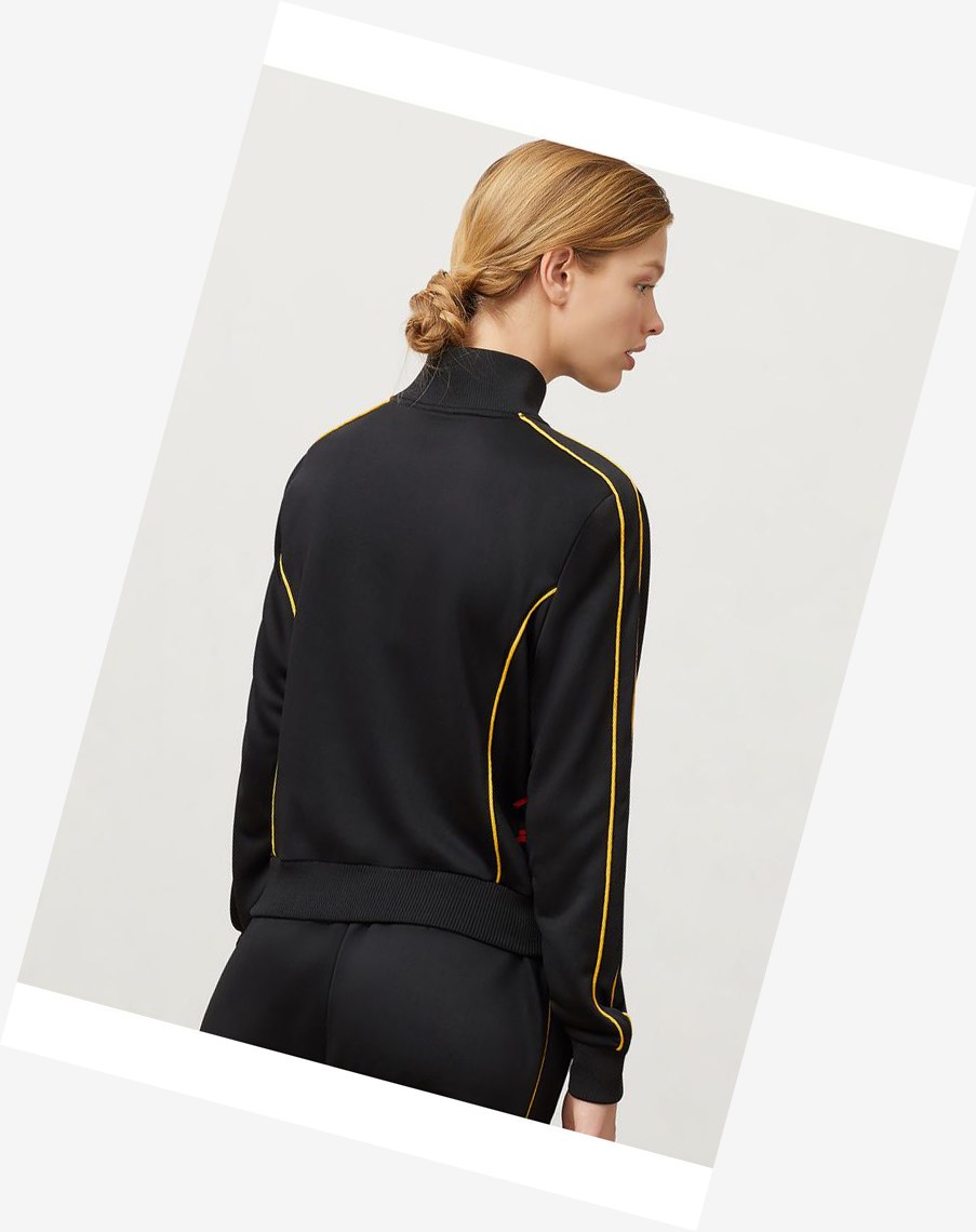 Fila Fernanda Pista Jacket Blk/Cred/Gfus | 70TIWQFUP