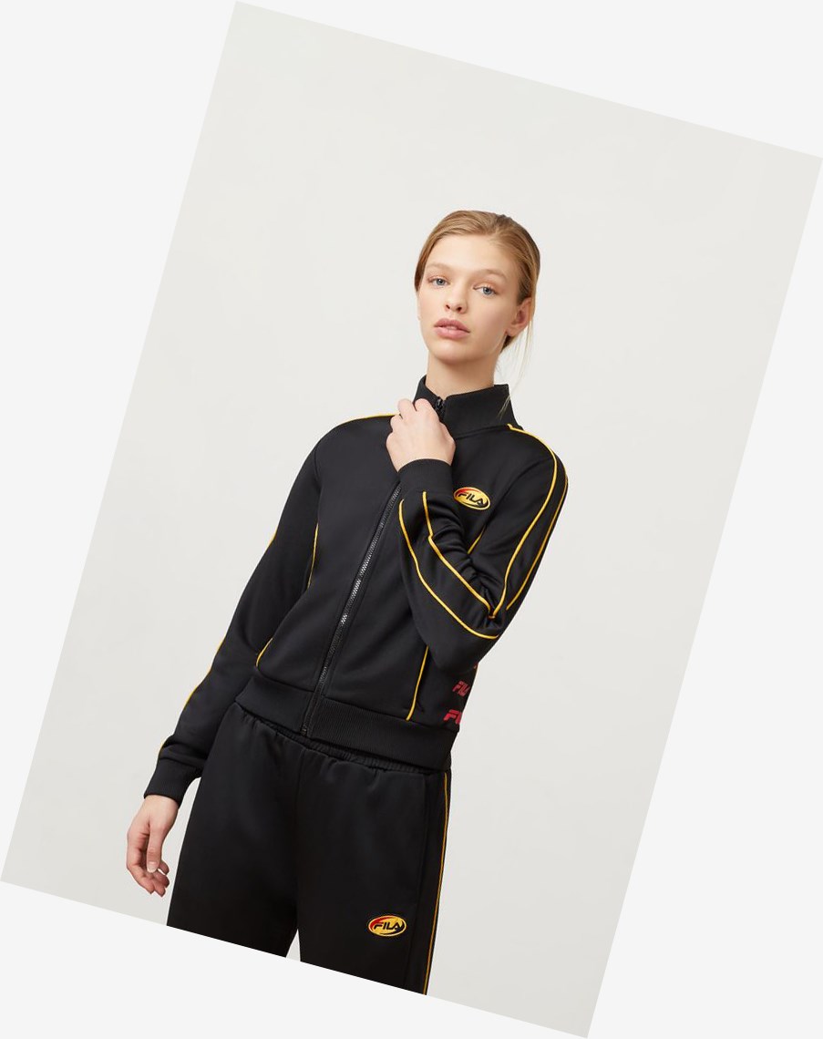 Fila Fernanda Pista Jacket Blk/Cred/Gfus | 70TIWQFUP