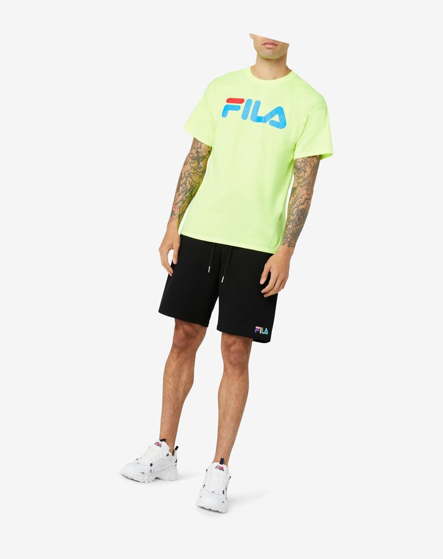 Fila Fila Logo Tee Amarillo Azules Rojas | 02DXJBWAQ