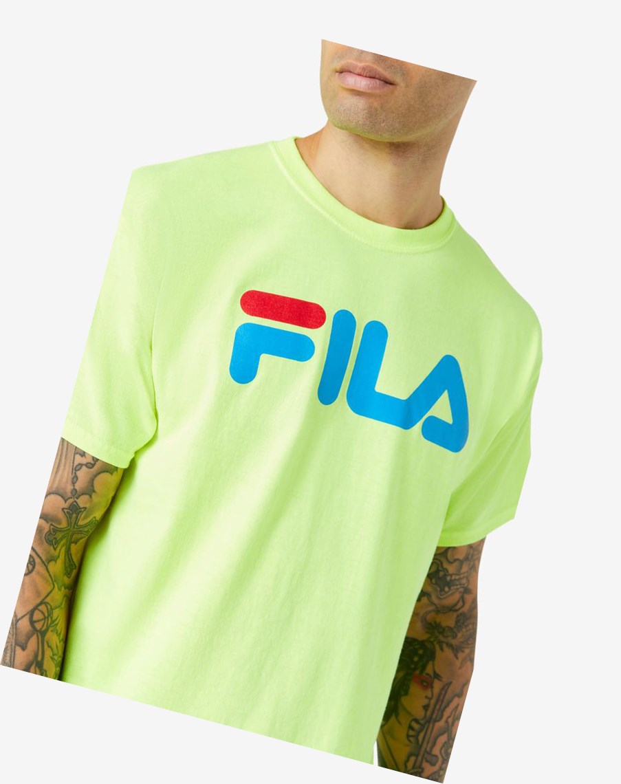 Fila Fila Logo Tee Amarillo Azules Rojas | 02DXJBWAQ