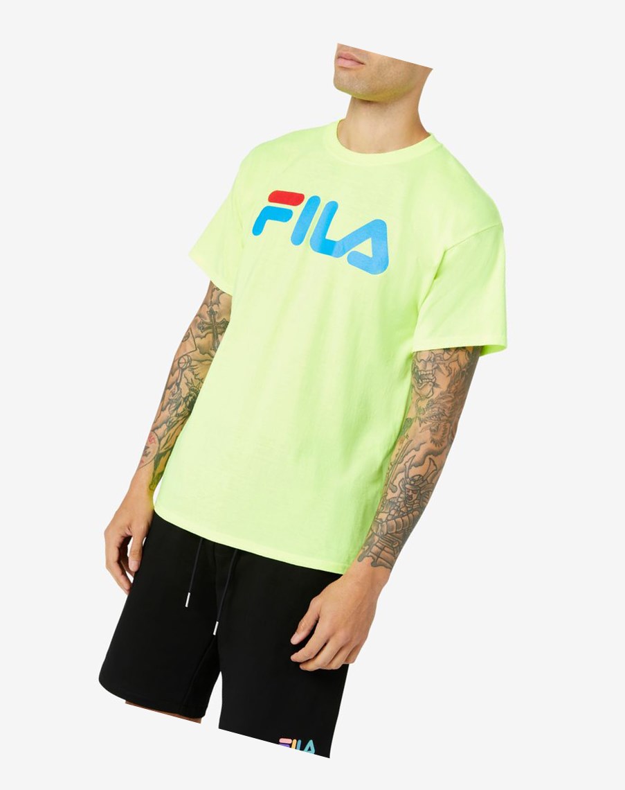 Fila Fila Logo Tee Amarillo Azules Rojas | 02DXJBWAQ