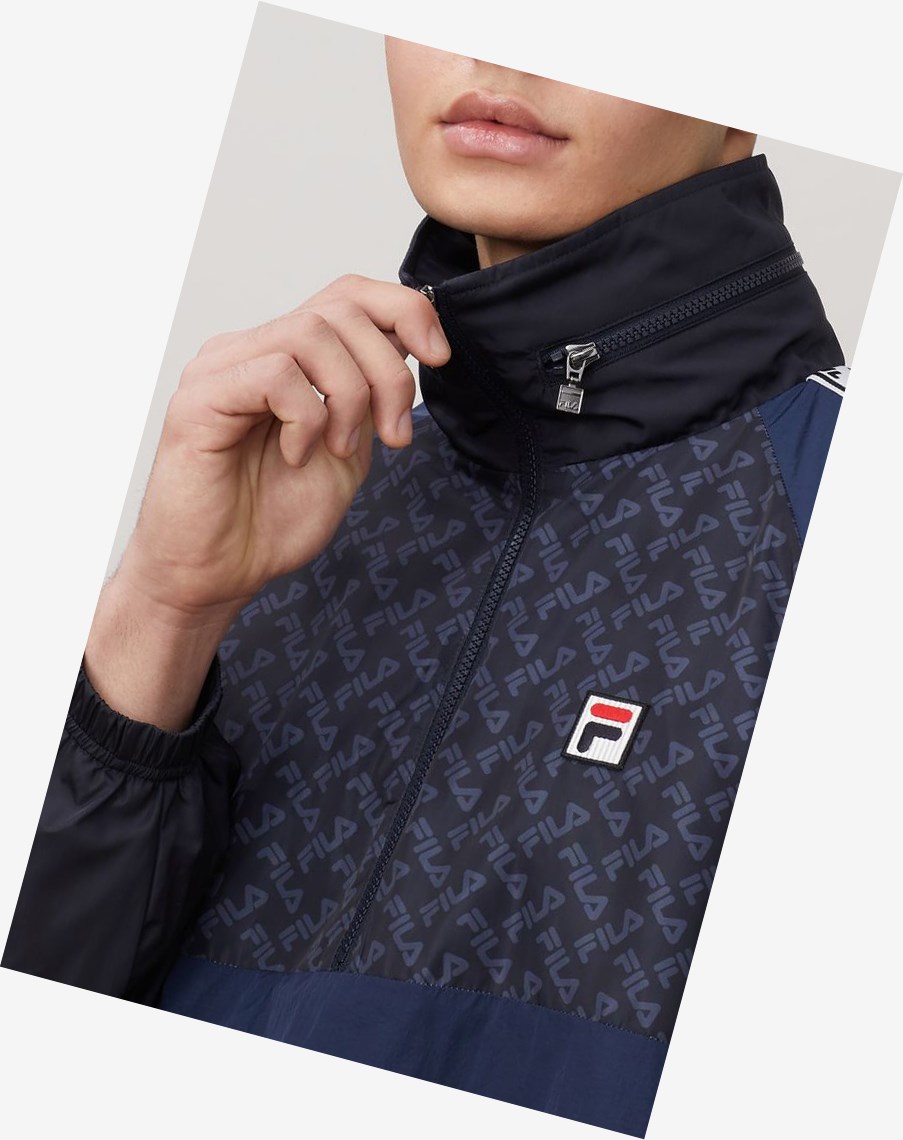 Fila Fila Milano 1/2 Zip Pista Jacket Azul Marino | 81RBUMXHF