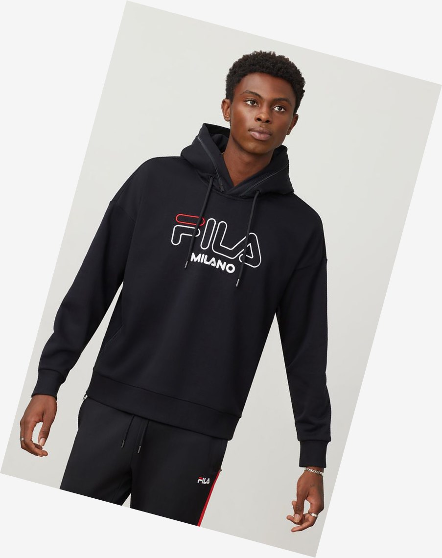 Fila Fila Milano French Terry Hoodie Negras | 65GSQZDHC