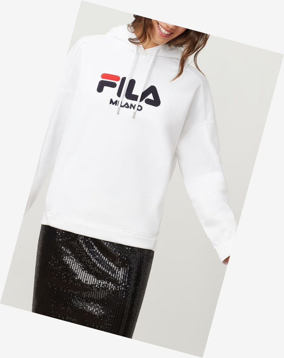 Fila Fila Milano Hoodie Blancas | 91PIHUBLG