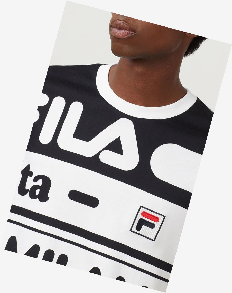 Fila Fila Milano Printed Algodon Tee Negras | 90BXHIPET