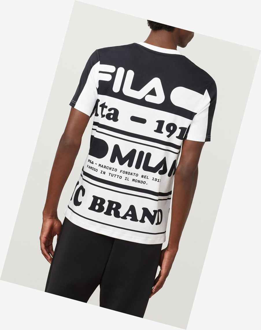 Fila Fila Milano Printed Algodon Tee Negras | 90BXHIPET