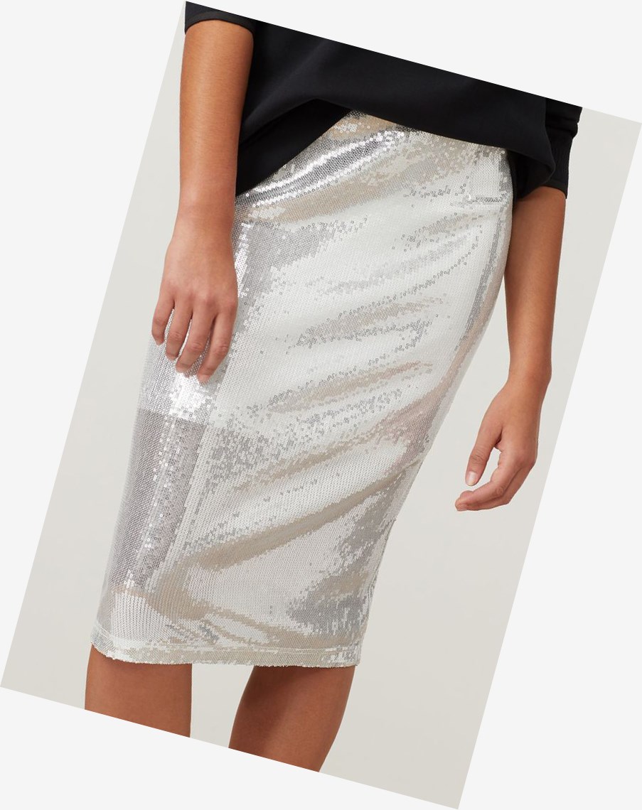 Fila Fila Milano Sequin Skirt Plateadas | 59POBSUHL