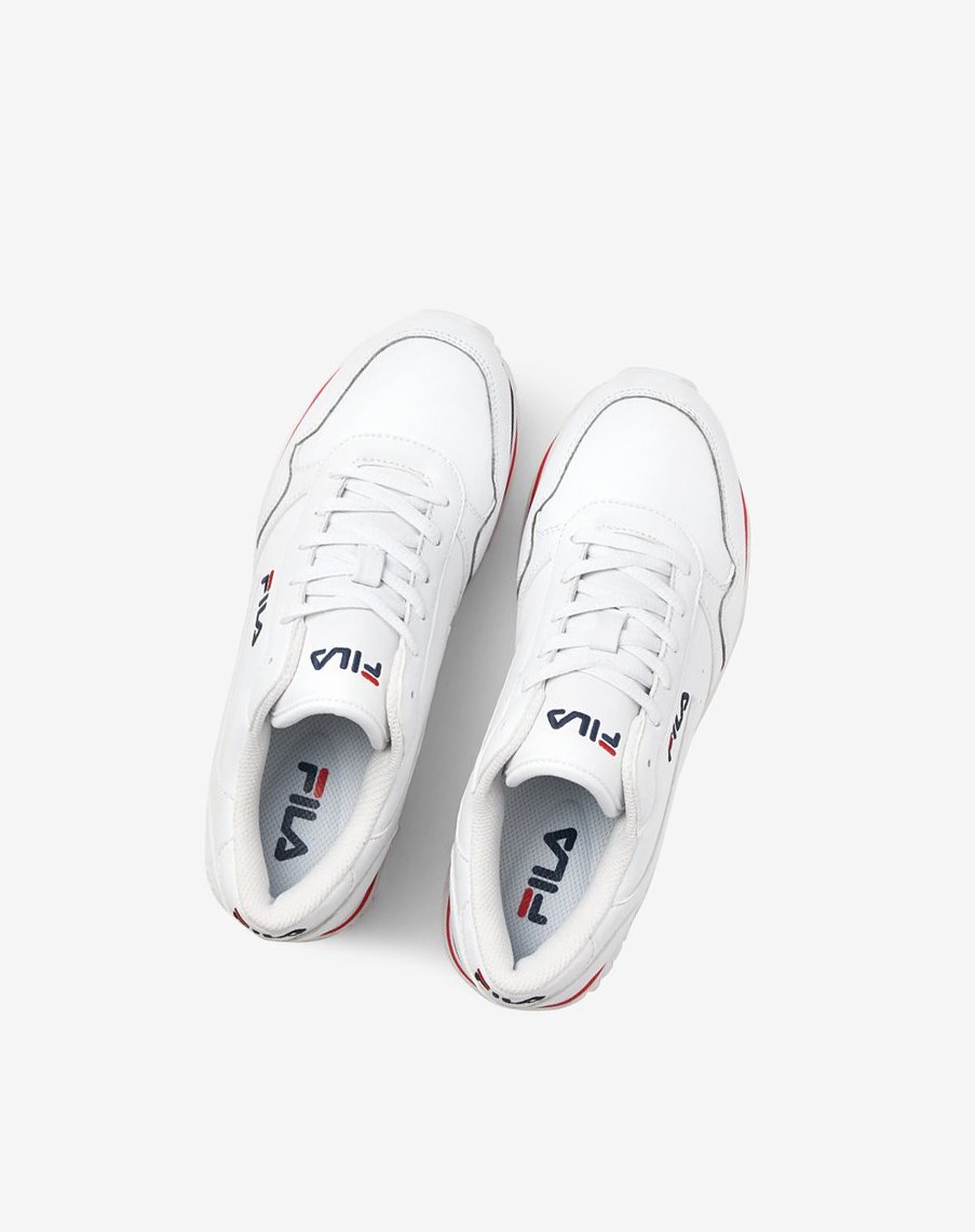 Fila Fila Orbit Stripe Sneakers Blancas Azul Marino Rojas | 90BUEAXMW