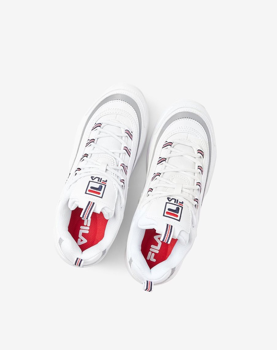 Fila Fila Ray Tenis Shoes Wht/Fnvy/Msil | 12LSWAUMN