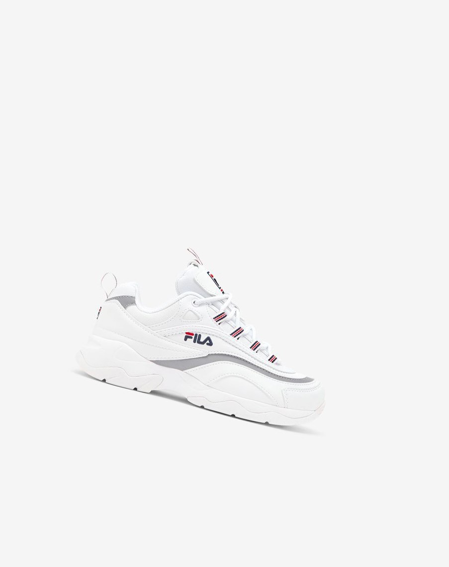 Fila Fila Ray Tenis Shoes Wht/Fnvy/Msil | 12LSWAUMN