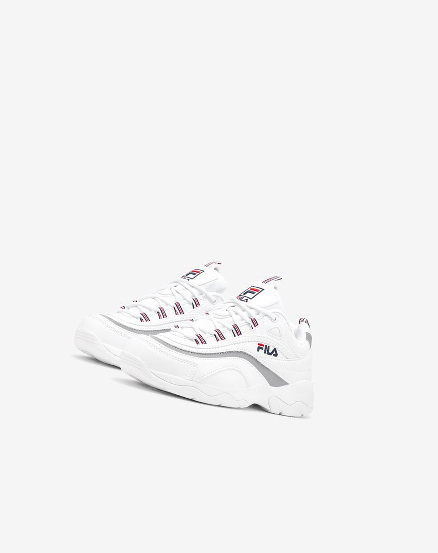 Fila Fila Ray Tenis Shoes Wht/Fnvy/Msil | 48VTWYJGP