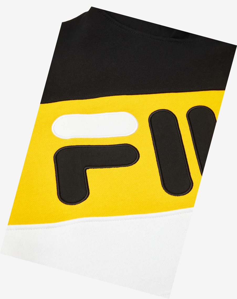 Fila Flamino Hoodie Blk/Gfus/Wht | 19EPQCVZY