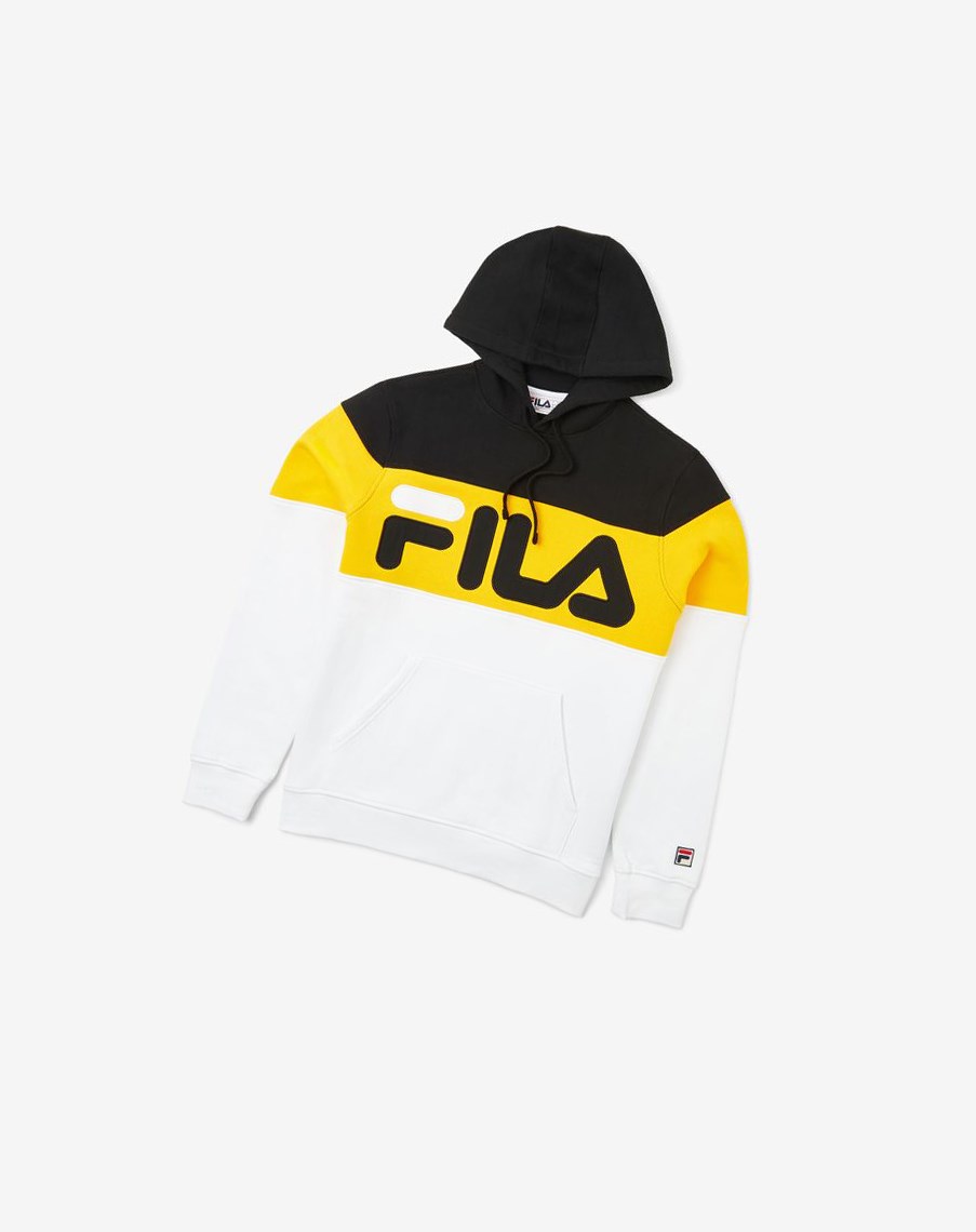 Fila Flamino Hoodie Blk/Gfus/Wht | 19EPQCVZY