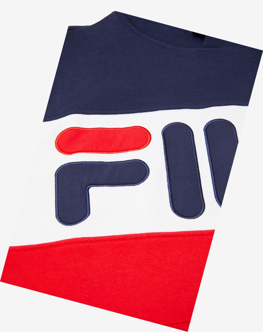 Fila Flamino Hoodie Navy/Cred/Wht | 47LOKZBYP