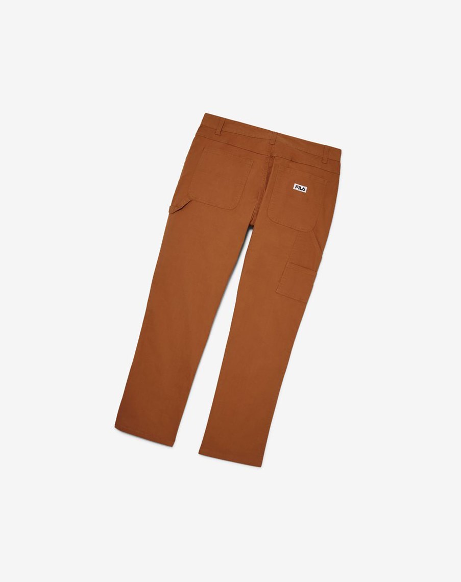 Fila Flannel Forro Carpenter Pants - 30 Inseam 971 Chestnut | 25WQRYOEJ