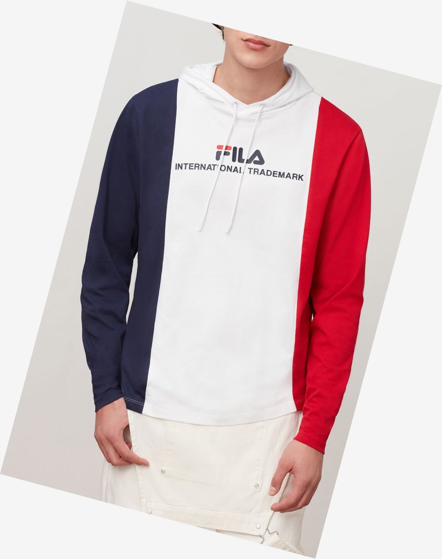 Fila Flavio Encapuchado Tee Wht/Peac/Cred | 03ORAJIDM