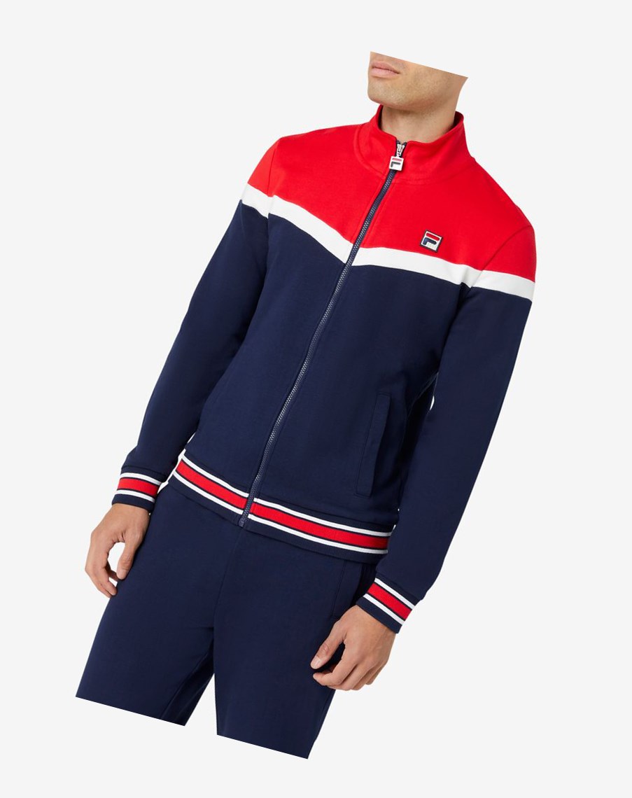 Fila Flint Pista Jacket 410 Peacoat | 12LBXQFSO