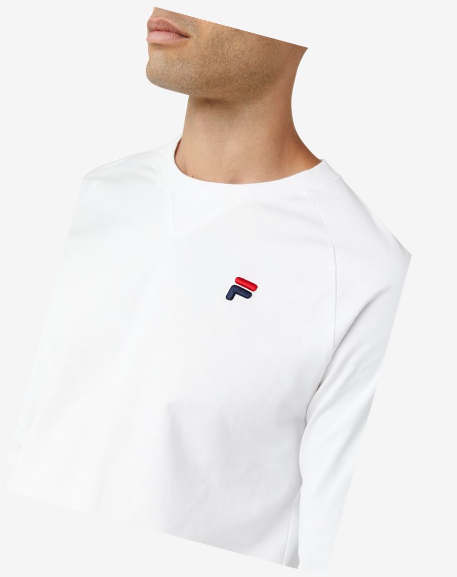 Fila Flynn Long Sleeve Tee Blancas | 62ULJSFHC