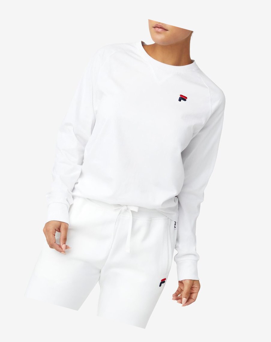 Fila Flynn Long Sleeve Tee Blancas | 62ULJSFHC