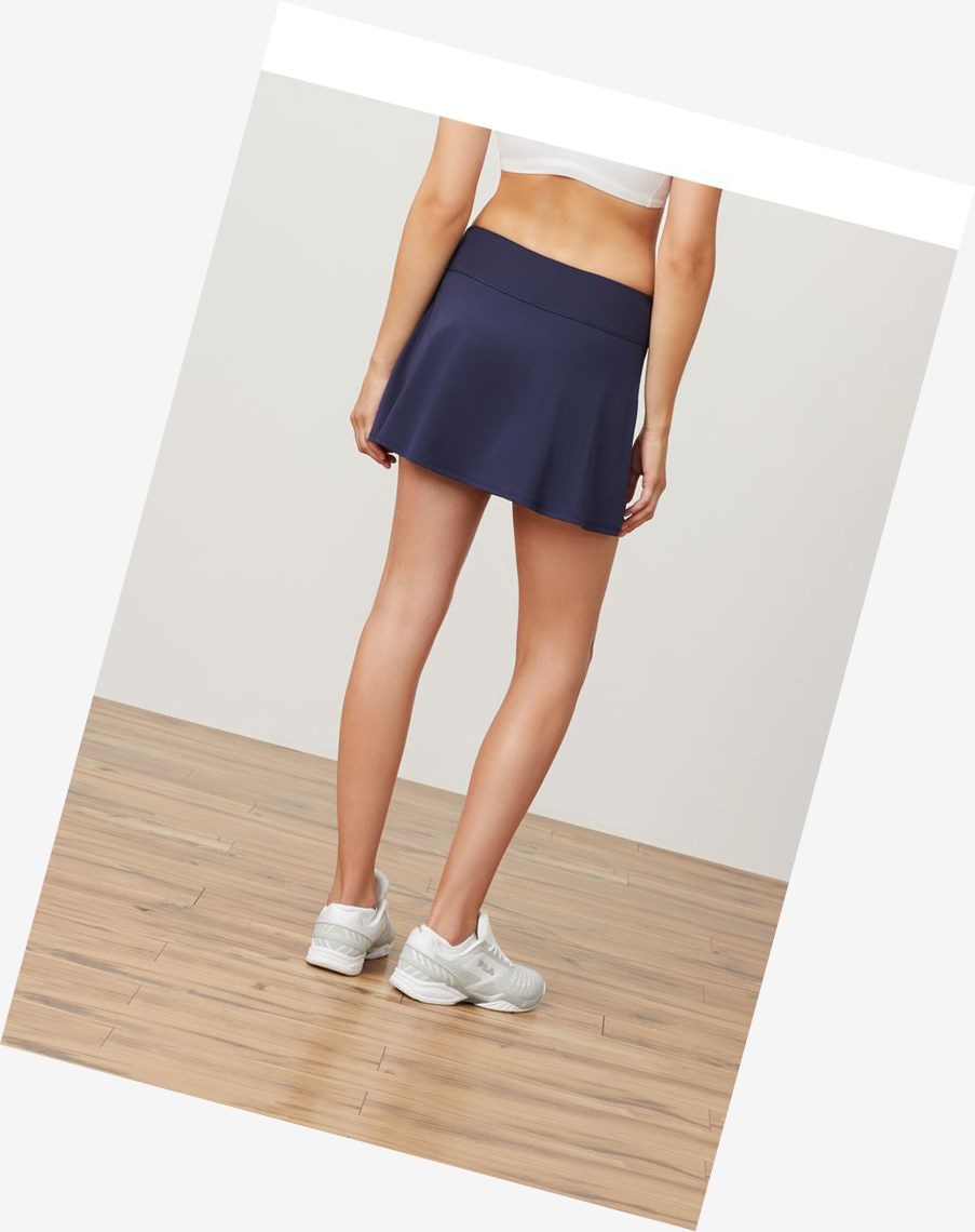 Fila Foundations Long Flirty Skort Azul Marino | 27OABIFJD