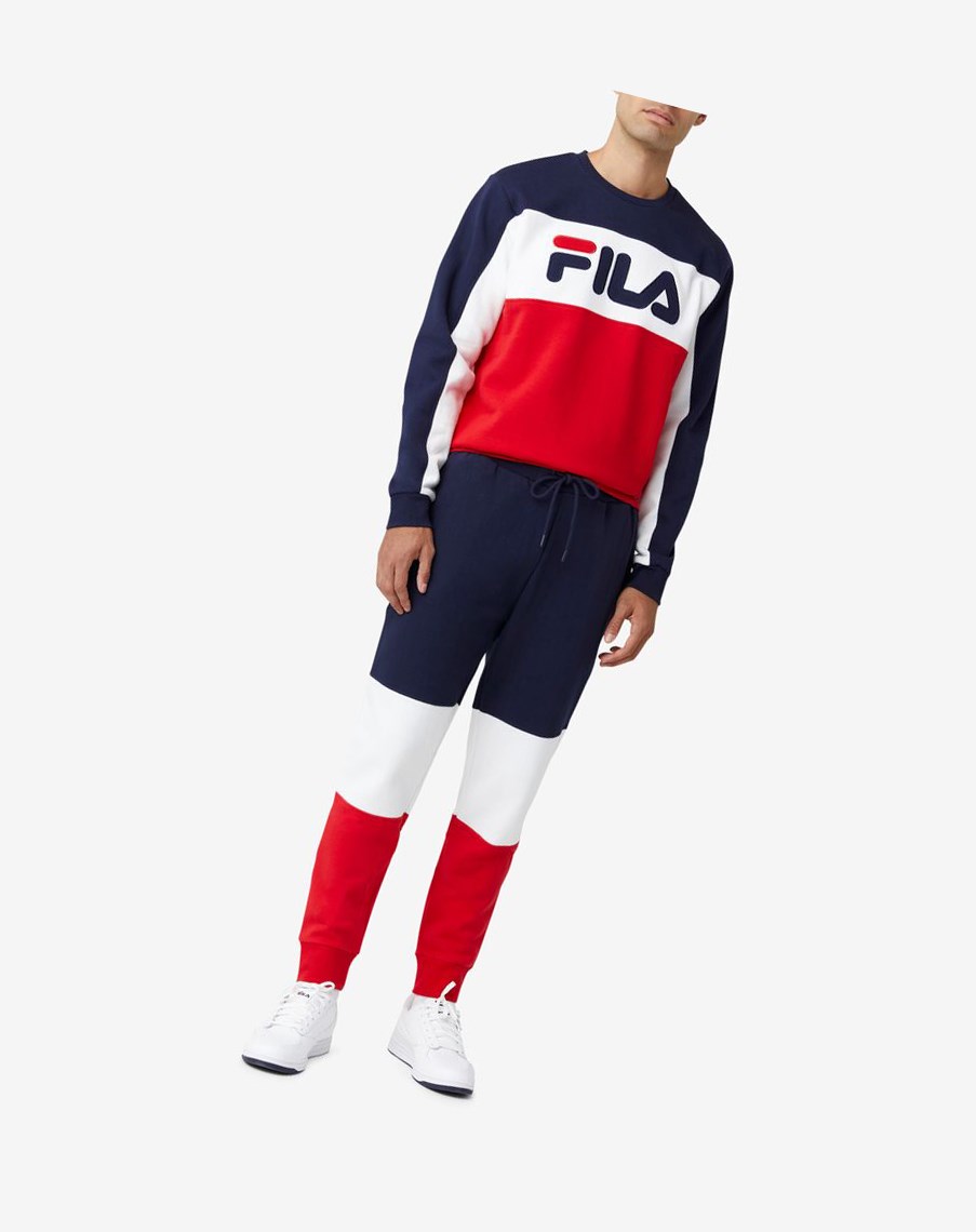 Fila France Pant Blancas Rojas | 03MJATVGP